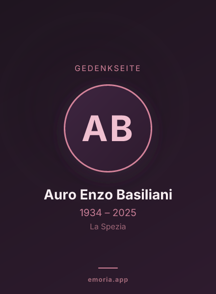 Gedenkportrait von Auro Enzo Basiliani
