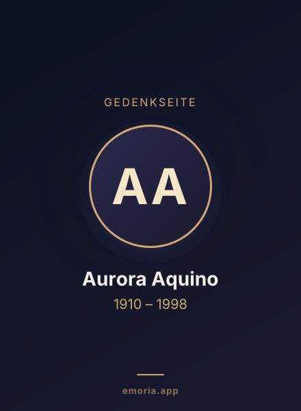 Gedenkportrait von Aurora Aquino