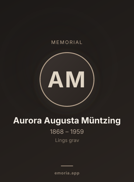 Memorial portrait of Aurora Augusta Müntzing