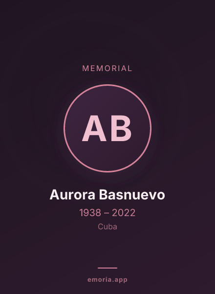 Memorial portrait of Aurora Basnuevo