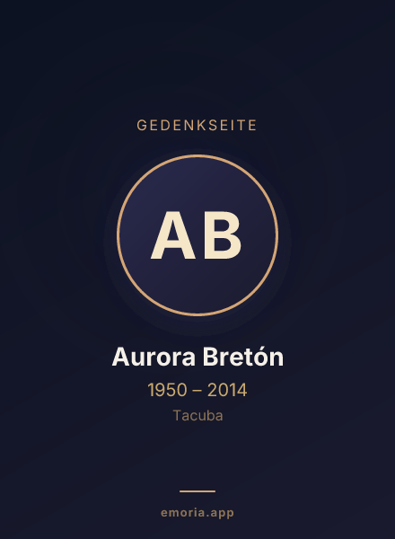 Gedenkportrait von Aurora Bretón