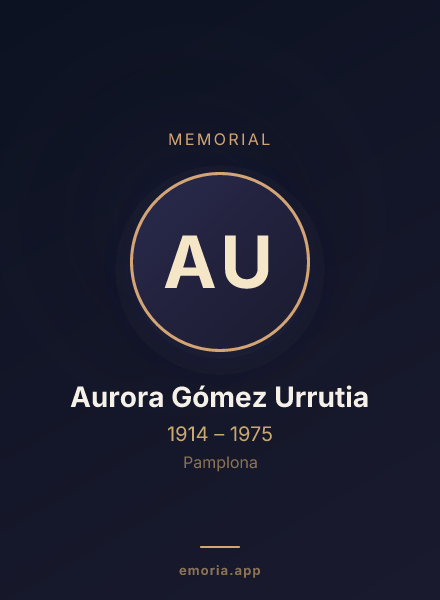 Memorial portrait of Aurora Gómez Urrutia