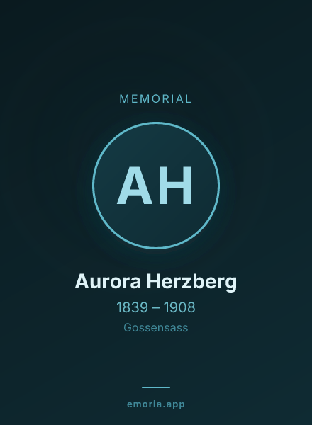 Memorial portrait of Aurora Herzberg