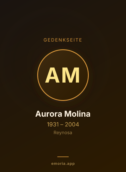 Gedenkportrait von Aurora Molina
