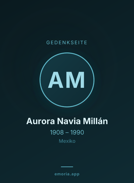 Gedenkportrait von Aurora Navia Millán