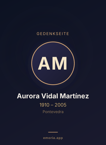 Gedenkportrait von Aurora Vidal Martínez