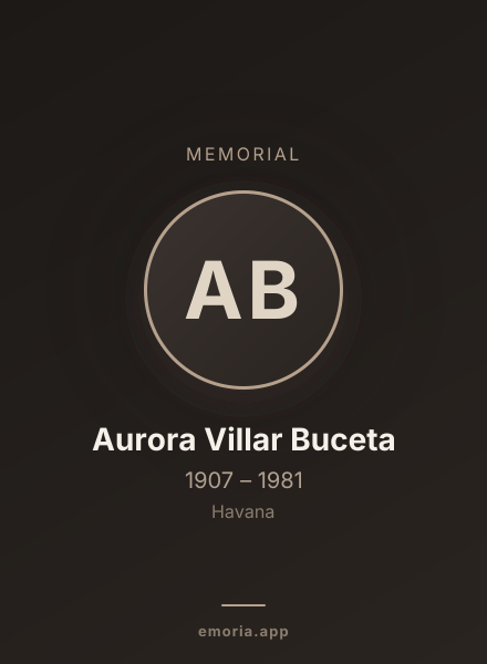 Memorial portrait of Aurora Villar Buceta