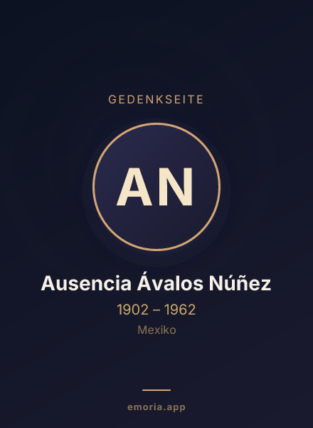 Gedenkportrait von Ausencia Ávalos Núñez