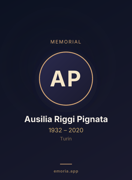 Memorial portrait of Ausilia Riggi Pignata
