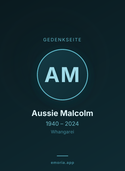 Gedenkportrait von Aussie Malcolm