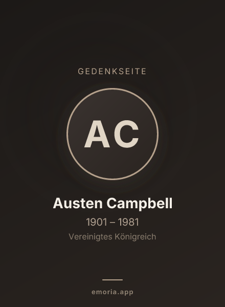 Gedenkportrait von Austen Campbell