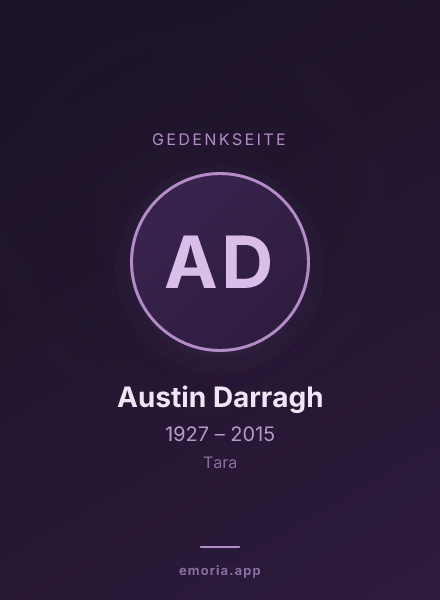 Gedenkportrait von Austin Darragh