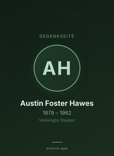 Gedenkportrait von Austin Foster Hawes