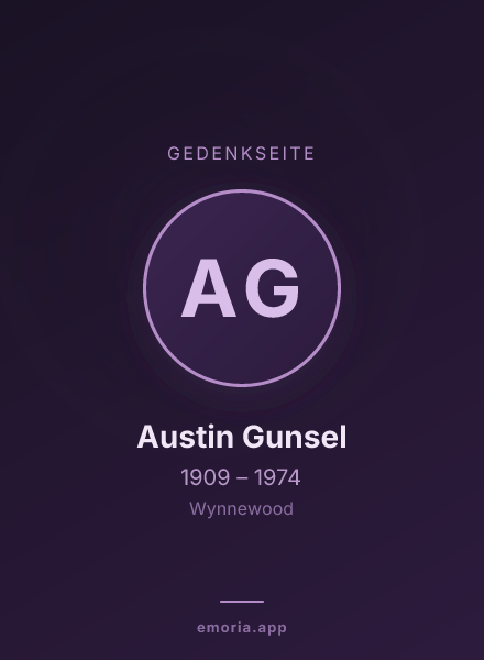 Gedenkportrait von Austin Gunsel