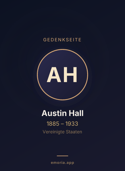 Gedenkportrait von Austin Hall