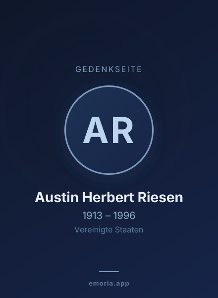 Gedenkportrait von Austin Herbert Riesen