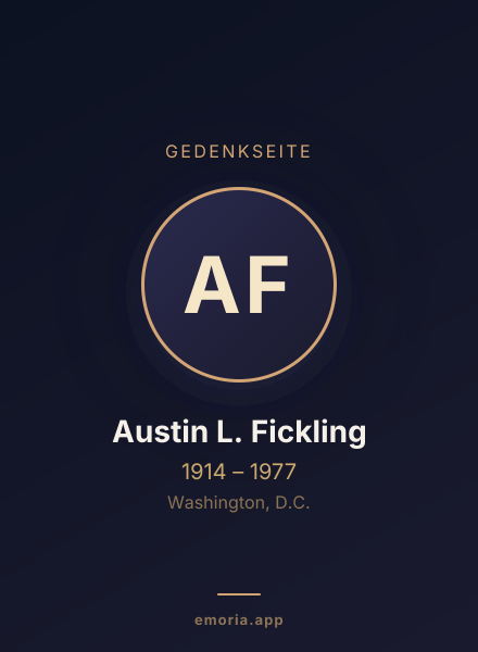 Gedenkportrait von Austin L. Fickling