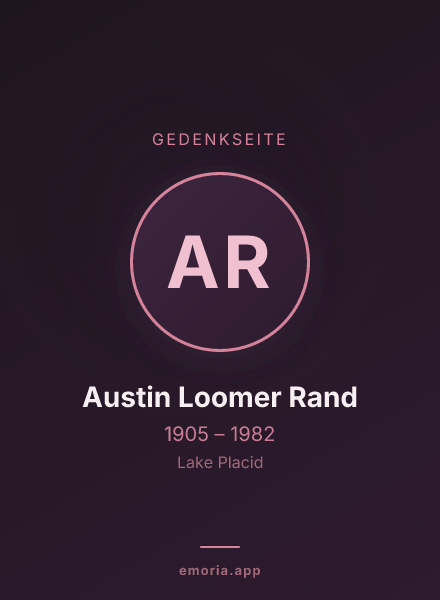 Gedenkportrait von Austin Loomer Rand