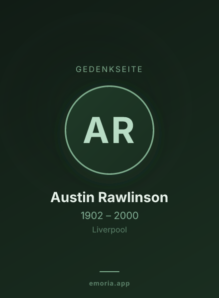 Gedenkportrait von Austin Rawlinson
