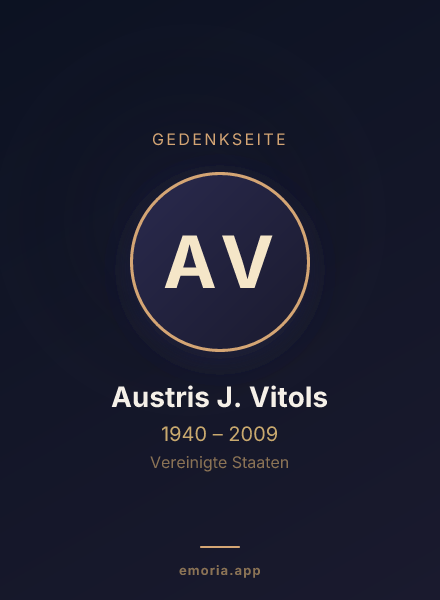 Gedenkportrait von Austris J. Vitols