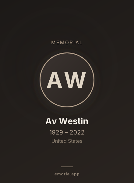Memorial portrait of Av Westin
