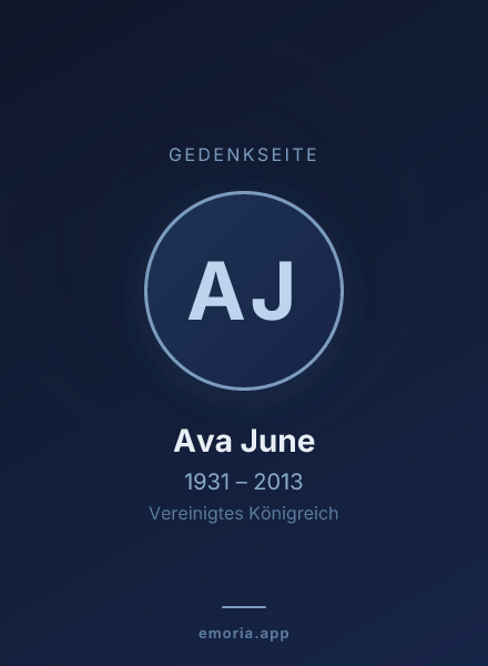 Gedenkportrait von Ava June