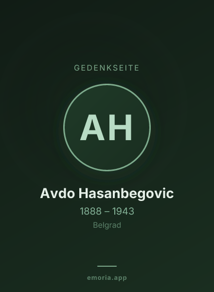 Gedenkportrait von Avdo Hasanbegovic