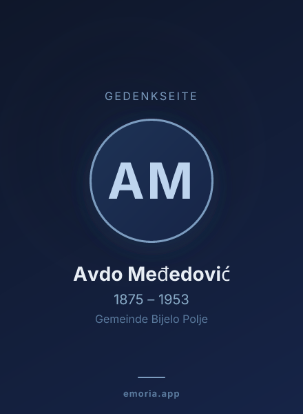 Gedenkportrait von Avdo Međedović