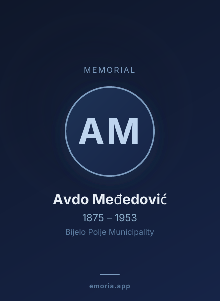 Memorial portrait of Avdo Međedović