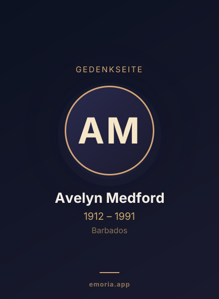 Gedenkportrait von Avelyn Medford