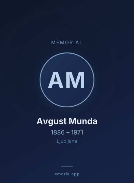 Memorial portrait of Avgust Munda