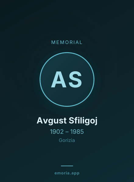 Memorial portrait of Avgust Sfiligoj