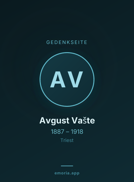 Gedenkportrait von Avgust Vašte