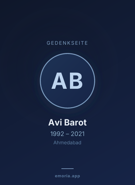 Gedenkportrait von Avi Barot