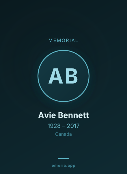 Memorial portrait of Avie Bennett