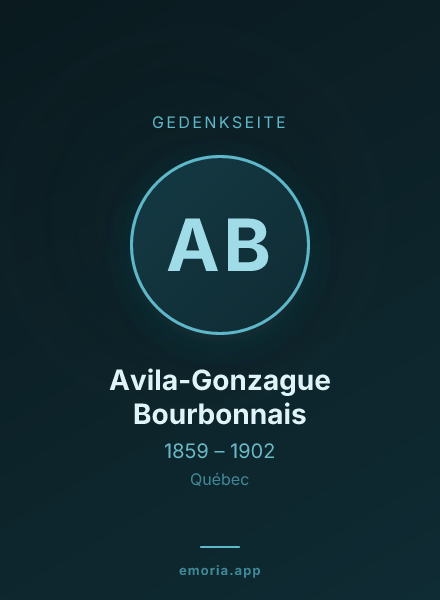 Gedenkportrait von Avila-Gonzague Bourbonnais