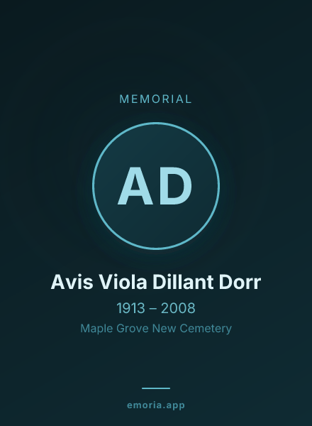 Memorial portrait of Avis Viola Dillant Dorr