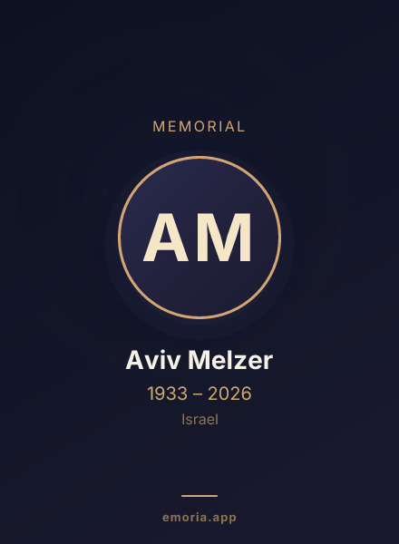 Memorial portrait of Aviv Melzer