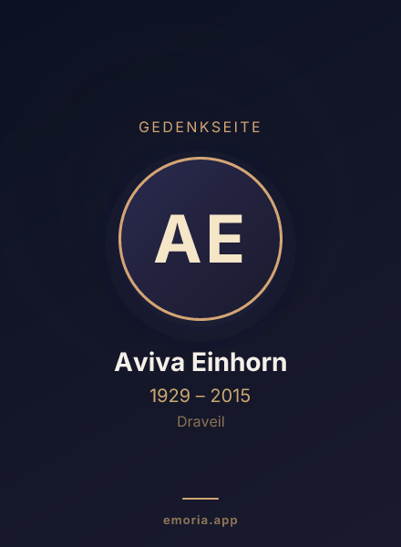 Gedenkportrait von Aviva Einhorn
