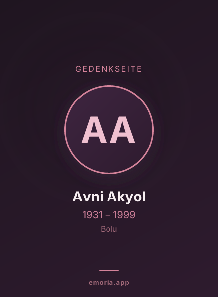 Gedenkportrait von Avni Akyol