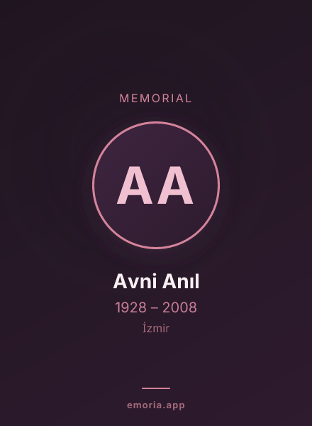 Memorial portrait of Avni Anıl