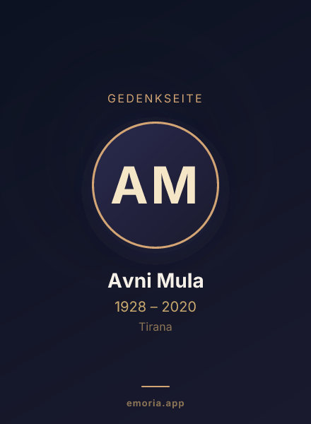 Gedenkportrait von Avni Mula