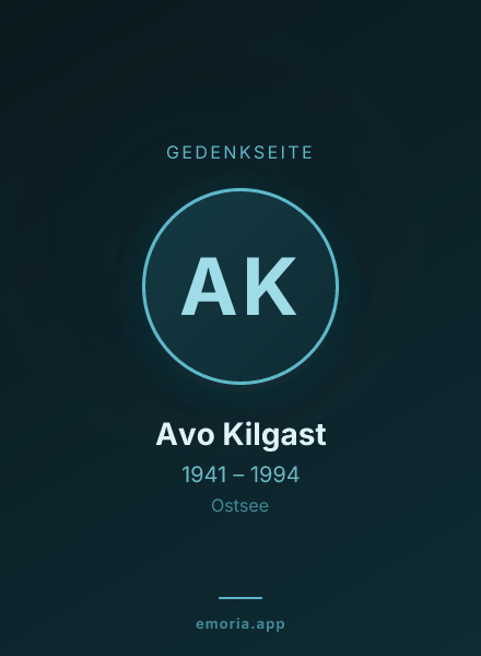 Gedenkportrait von Avo Kilgast