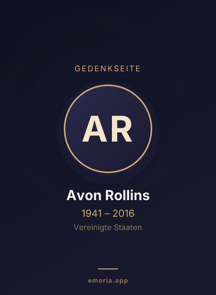 Gedenkportrait von Avon Rollins