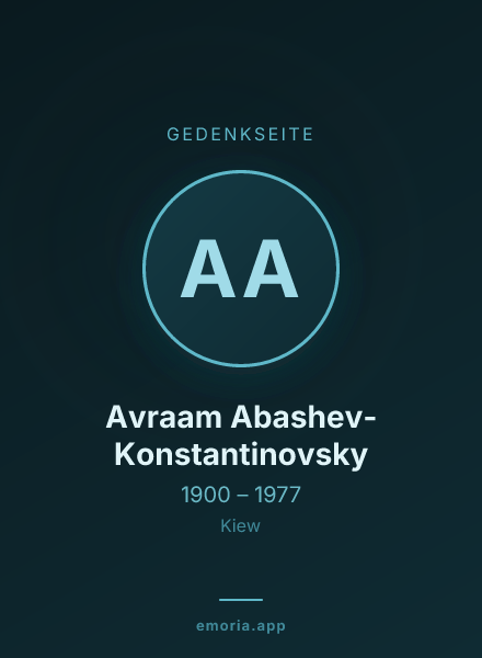 Gedenkportrait von Avraam Abashev-Konstantinovsky