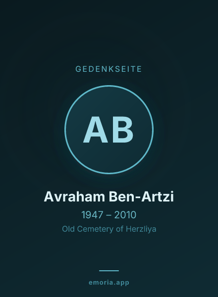 Gedenkportrait von Avraham Ben-Artzi
