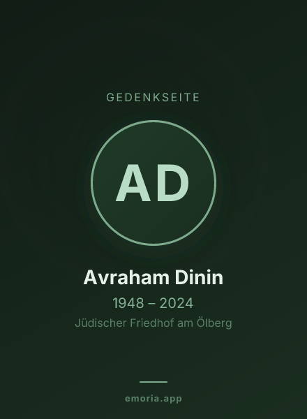 Gedenkportrait von Avraham Dinin