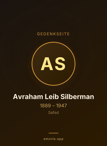 Gedenkportrait von Avraham Leib Silberman