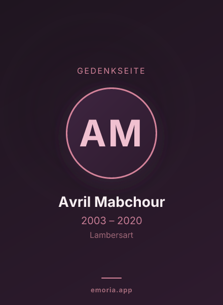 Gedenkportrait von Avril Mabchour
