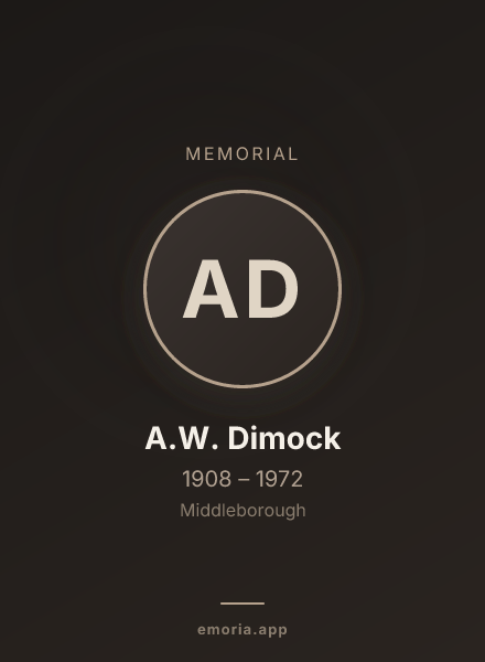 Memorial portrait of A.W. Dimock